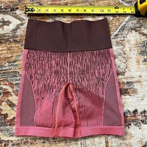lululemon athletica Rose and Brown High-Waist Bike Shorts